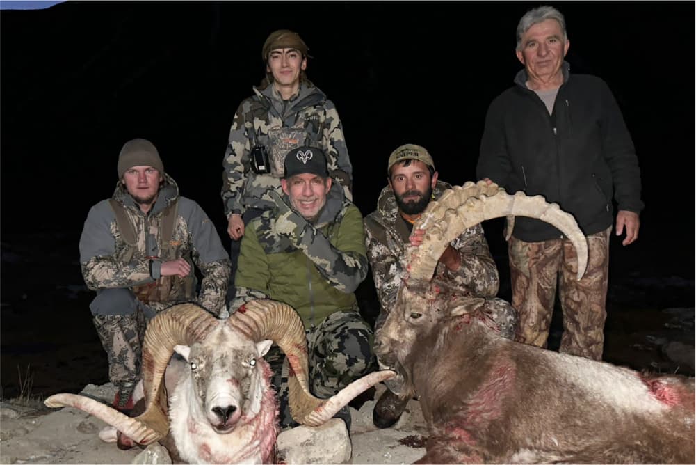 Ibex and Marco Polo hunting trophies